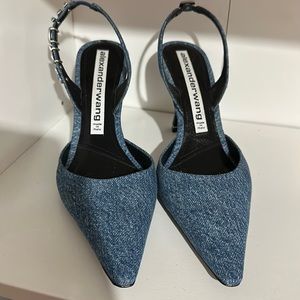 Alexander Wang Denim Slingback Pumps